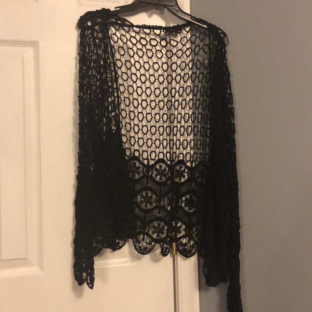 Never worn black pattern cardigan